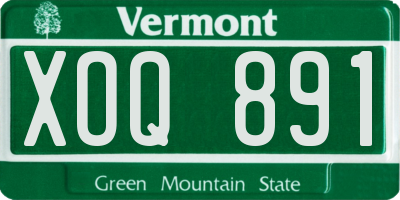 VT license plate XOQ891