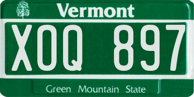 VT license plate XOQ897