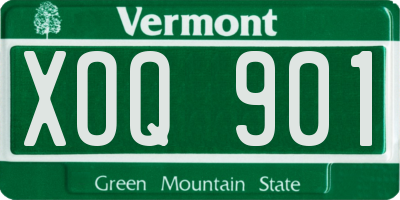 VT license plate XOQ901