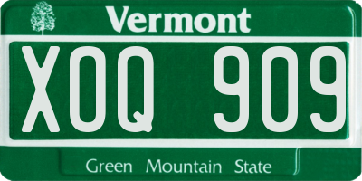 VT license plate XOQ909