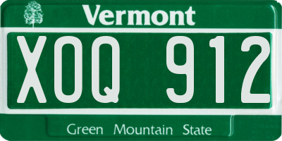 VT license plate XOQ912