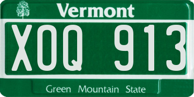 VT license plate XOQ913
