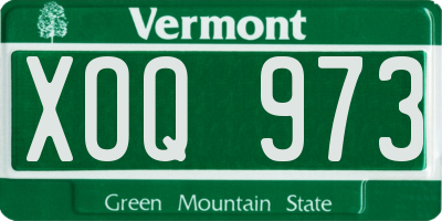 VT license plate XOQ973