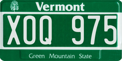 VT license plate XOQ975