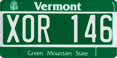 VT license plate XOR146