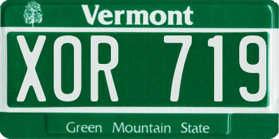 VT license plate XOR719