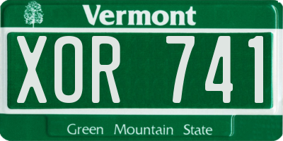 VT license plate XOR741