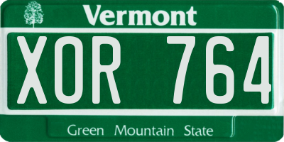 VT license plate XOR764