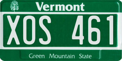 VT license plate XOS461