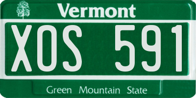 VT license plate XOS591