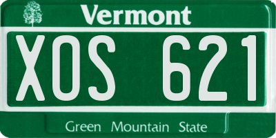VT license plate XOS621
