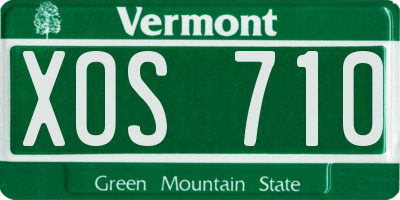 VT license plate XOS710