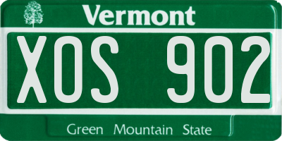 VT license plate XOS902