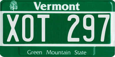 VT license plate XOT297