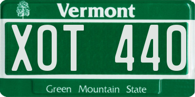 VT license plate XOT440