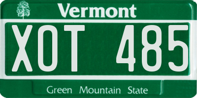 VT license plate XOT485