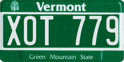 VT license plate XOT779