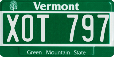 VT license plate XOT797