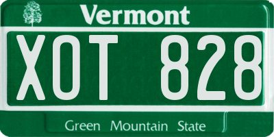 VT license plate XOT828