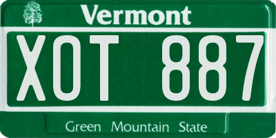 VT license plate XOT887
