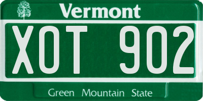 VT license plate XOT902
