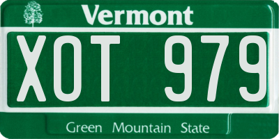 VT license plate XOT979