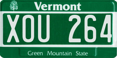 VT license plate XOU264