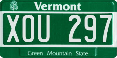 VT license plate XOU297