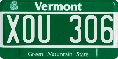 VT license plate XOU306