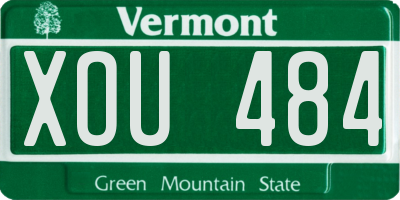 VT license plate XOU484