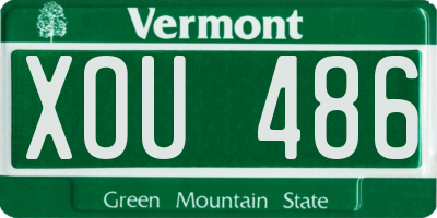VT license plate XOU486