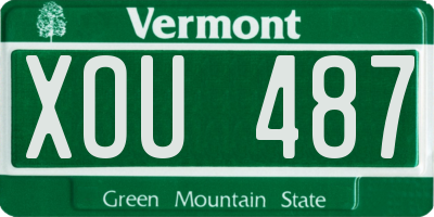 VT license plate XOU487