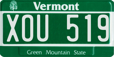 VT license plate XOU519