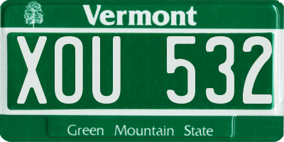 VT license plate XOU532