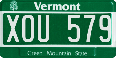 VT license plate XOU579