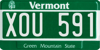 VT license plate XOU591