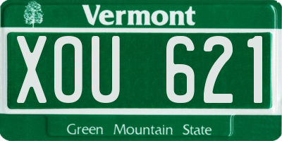 VT license plate XOU621