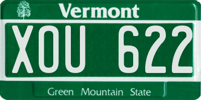 VT license plate XOU622