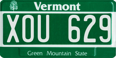 VT license plate XOU629