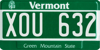VT license plate XOU632