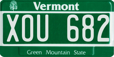 VT license plate XOU682