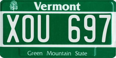 VT license plate XOU697