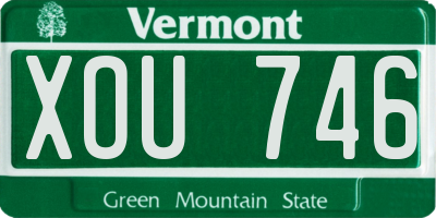 VT license plate XOU746