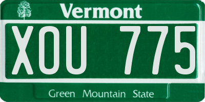 VT license plate XOU775