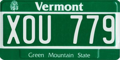 VT license plate XOU779