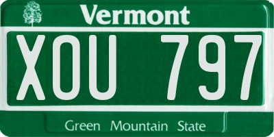 VT license plate XOU797