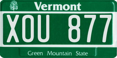 VT license plate XOU877