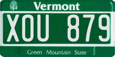 VT license plate XOU879