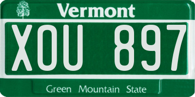 VT license plate XOU897