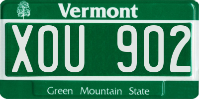 VT license plate XOU902